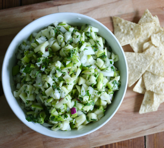 the most delicious green apple salsa