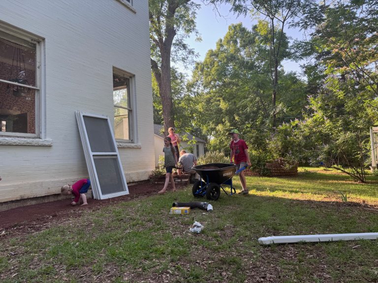 our many spring workers (how kids of all ages can help with outdoor work)